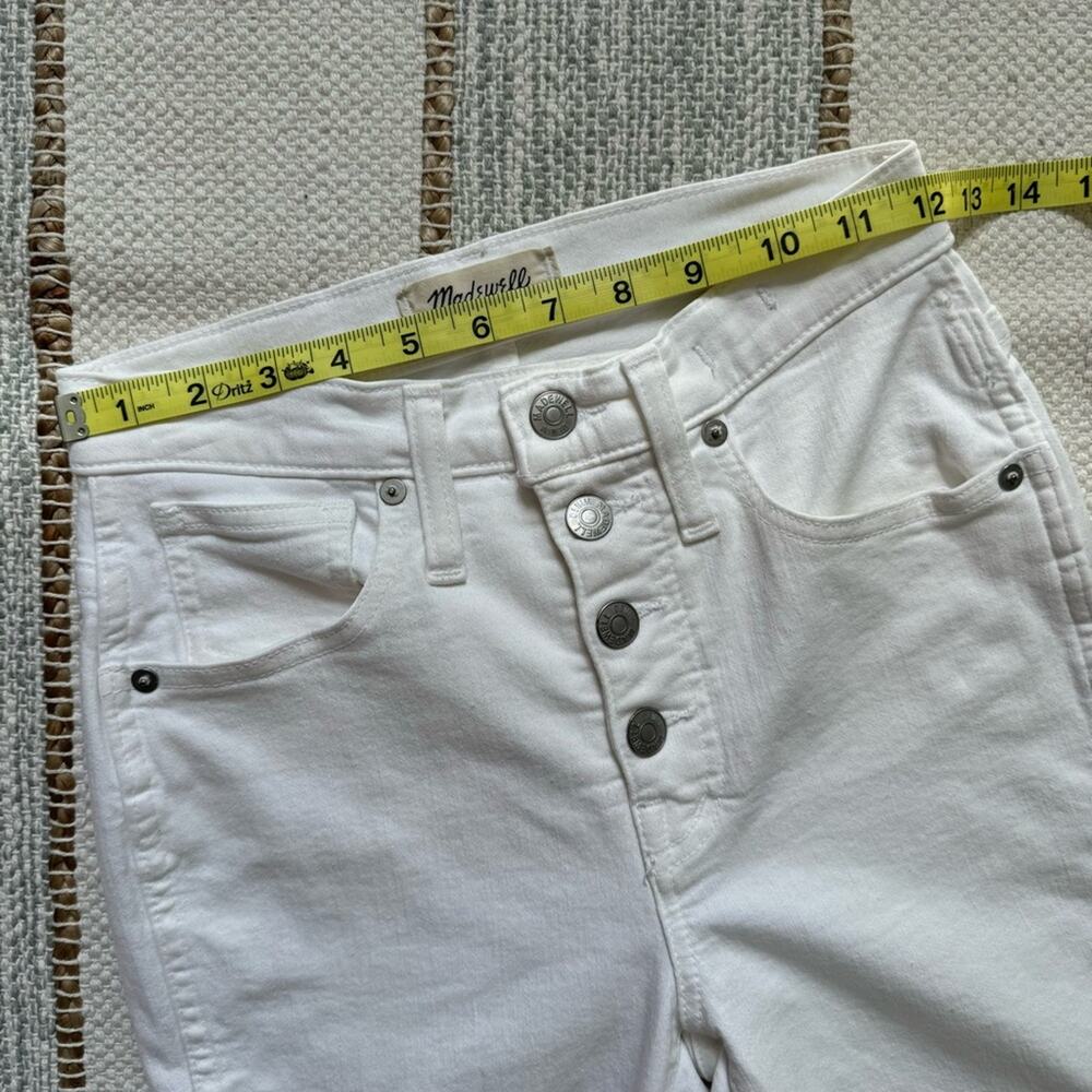 Madewell 10" High-Rise Skinny Jeans in Pure White: Step-Hem Edition Women’s 24 - Picture 10 of 15